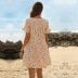 women s small floral beach ruffle short dress nihaostyles wholesale clothing NSDMB79437