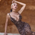 women s low-cut lace-up leopard-print mesh dress nihaostyles clothing wholesale NSHLJ79449