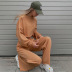 women s solid color hole long-sleeved sweatshirt and sweatpants suit nihaostyles clothing wholesale NSHLJ79450