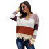 Otoño e invierno mujer borla dobladillo profundo escote en v suéter de color sólido nihaostyles ropa al por mayor NSSI79470