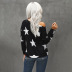 autumn and winter women s round neck star print loose top nihaostyles wholesale clothing NSSI79480