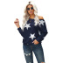 autumn and winter women s round neck star print loose top nihaostyles wholesale clothing NSSI79480
