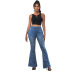  women s high waist elastic ripped flared jeans nihaostyles wholesale clothing NSSI79483