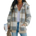Chaqueta de lana de cordero con capucha estampada a cuadros para mujer nihaostyles ropa al por mayor NSSI79512