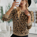 women s leopard print round neck sweatshirt nihaostyles clothing wholesale NSSI79522
