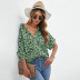 women s short-sleeved loose chiffon short-sleeved printing shirt nihaostyles clothing wholesale NSSI79524