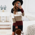 women s stitching hedging mid-length sweaternihaostyles clothing wholesale NSSI79526