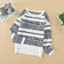 women s striped contrast color round neck casual knitted top nihaostyles clothing wholesale NSSI79531