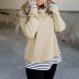 women s striped stitching high neck sweater nihaostyles clothing wholesale NSSI79543
