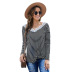 women s long-sleeved lace stitching twisted striped T-shirt nihaostyles clothing wholesale NSSI79549