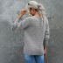 women s solid color slit lace stitching v-neck sweater nihaostyles clothing wholesale NSSI79550