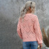 Suéter hueco de manga de linterna de cuello redondo de color sólido para mujer, ropa de nihaostyles al por mayor NSSI79553