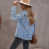 women s ripped breasted pocket denim jacket nihaostyles clothing wholesale NSSI79558