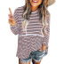 women s striped lace stitching round neck long-sleeved t-shirt nihaostyles clothing wholesale NSSI79562