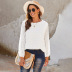 women s Wave Dot Jacquard Lantern Sleeve Chiffon Shirt nihaostyles clothing wholesale NSSI79567