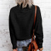 women s solid color high neck zipper long sleeves sweater nihaostyles clothing wholesale NSSI79571