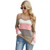 women s off-shoulder stitching sweater nihaostyles clothing wholesale NSSI79572