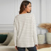 women s striped long-sleeved t-shirt with pocket nihaostyles clothing wholesale NSSI79577