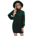 solid color turtleneck lantern sleeve knitted dress nihaostyles clothing wholesale NSSI79579