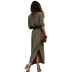 women s clothing solid color single-breasted mid-length dress nihaostyles wholesale clothing NSDMB79593