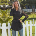 women s V-neck long-sleeved lace stitching lace-up pullover shirt nihaostyles wholesale clothing NSDMB79602