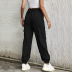 Pantalones casuales sueltos de color sólido de cintura alta para mujer nihaostyles ropa al por mayor NSDMB79608