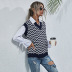 women s V-neck water ripple knitted sleeveless sweater vest nihaostyles wholesale clothing NSDMB79619