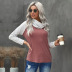  women s autumn striped stitching heaps collar long-sleeved top nihaostyles wholesale clothing NSSI79633