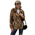 autumn and winter women s animal print double-breasted thickened warm plush jacket nihaostyles wholesale clothing  NSSI79635
