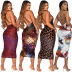 women s halter strap print dress nihaostyles clothing wholesale NSOSD79649