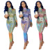 women s mesh printing long-sleeved jumpsuit nihaostyles clothing wholesale NSOSD79650