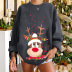 Suéter de lana con estampado de alces y cuello redondo con hombros caídos para mujer nihaostyles al por mayor disfraces de Navidad NSYUM79715
