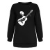  women s round neck dropped shoulder skull guitar printing  sweatershirt nihaostyles wholesale costumes  NSYUM79726