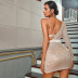 women s sequined asymmetrical halter strap slit dress nihaostyles clothing wholesale NSWX79734