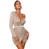 women s sequined asymmetrical halter strap slit dress nihaostyles clothing wholesale NSWX79734