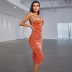 women s velvet tube top hollow back dress nihaostyles clothing wholesale NSWX79736