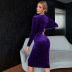 women s V-neck long-sleeved tight-fitting dress nihaostyles clothing wholesale NSWX79744