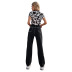 women s stitching black jeans nihaostyles clothing wholesale  NSJM79753
