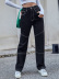 women s stitching stretch black bootcut jeans nihaostyles clothing wholesale NSJM79766