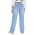 women s printed straight jeans nihaostyles clothing wholesale NSJM79773