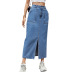 women s slit denim skirt nihaostyles clothing wholesale NSJM79776