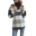 women s plaid single-breasted thick coat nihaostyles clothing wholesale NSJM79779