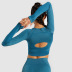 Camiseta de yoga ajustada de secado rápido de manga larga para mujer, ropa de nihaostyles al por mayor NSXER79795