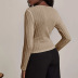 autumn and winter women s v-neck slim long-sleeved twist knitted top nihaostyles wholesale clothing NSYSQ79817