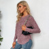 autumn and winter women s round neck irregular hem long sleeve pullover sweater nihaostyles wholesale clothing NSYSQ79818