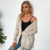 Loose Long-Sleeved Knitted Cardigan With Pockets NSYSQ79822