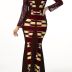 round neck lace stitching printing dress nihaostyles clothing wholesale NSYSY80879