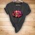  lips print short-sleeved T-shirt nihaostyles wholesale clothing NSYAY80876