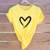 loving heart printing T-shirt nihaostyles wholesale clothing NSYAY80872