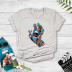 Cartoon graffiti print short-sleeved T-shirt nihaostyles wholesale clothing NSYAY80865